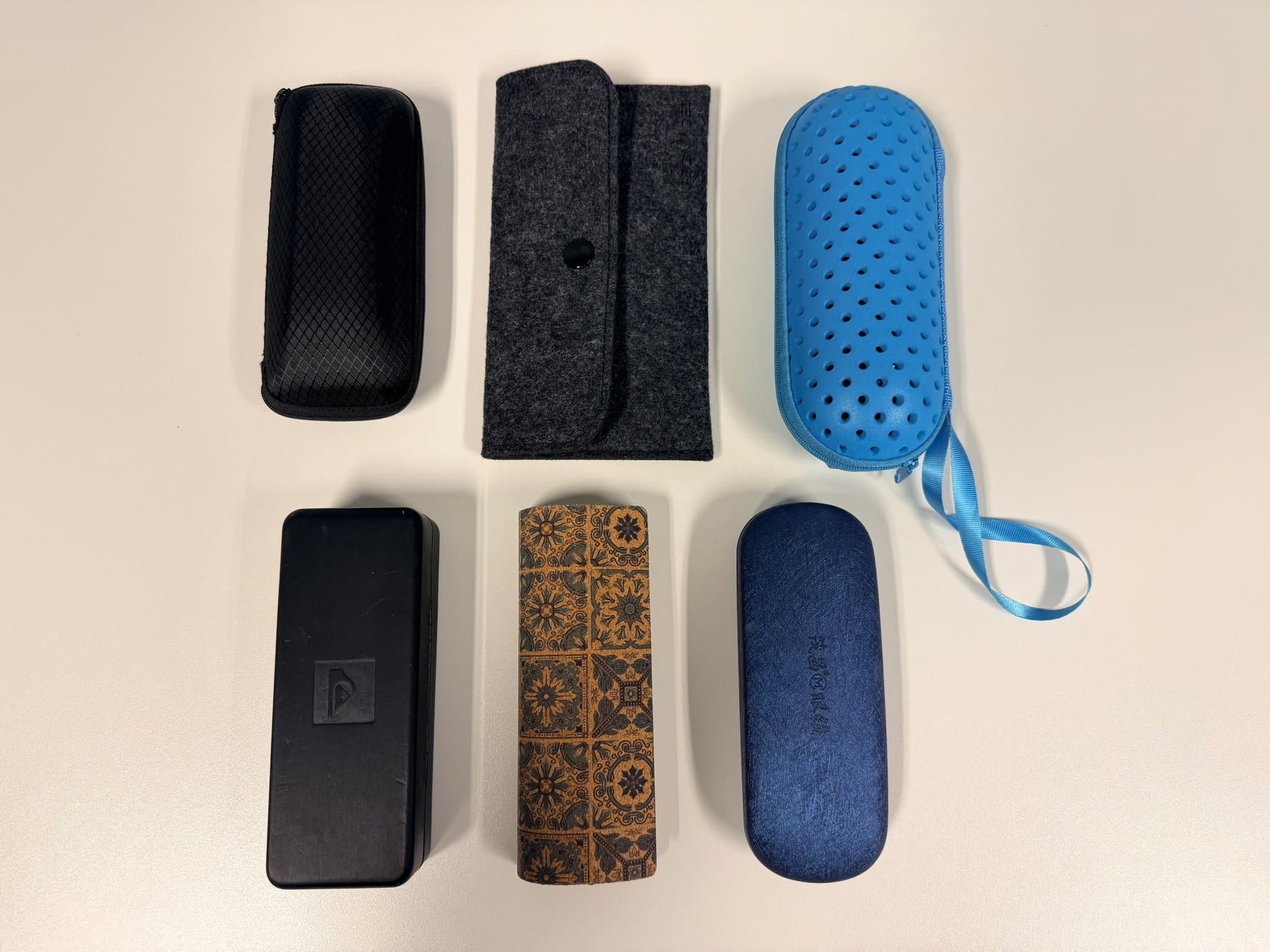 Glasögonfodral och solglasögonfodral, 6 st