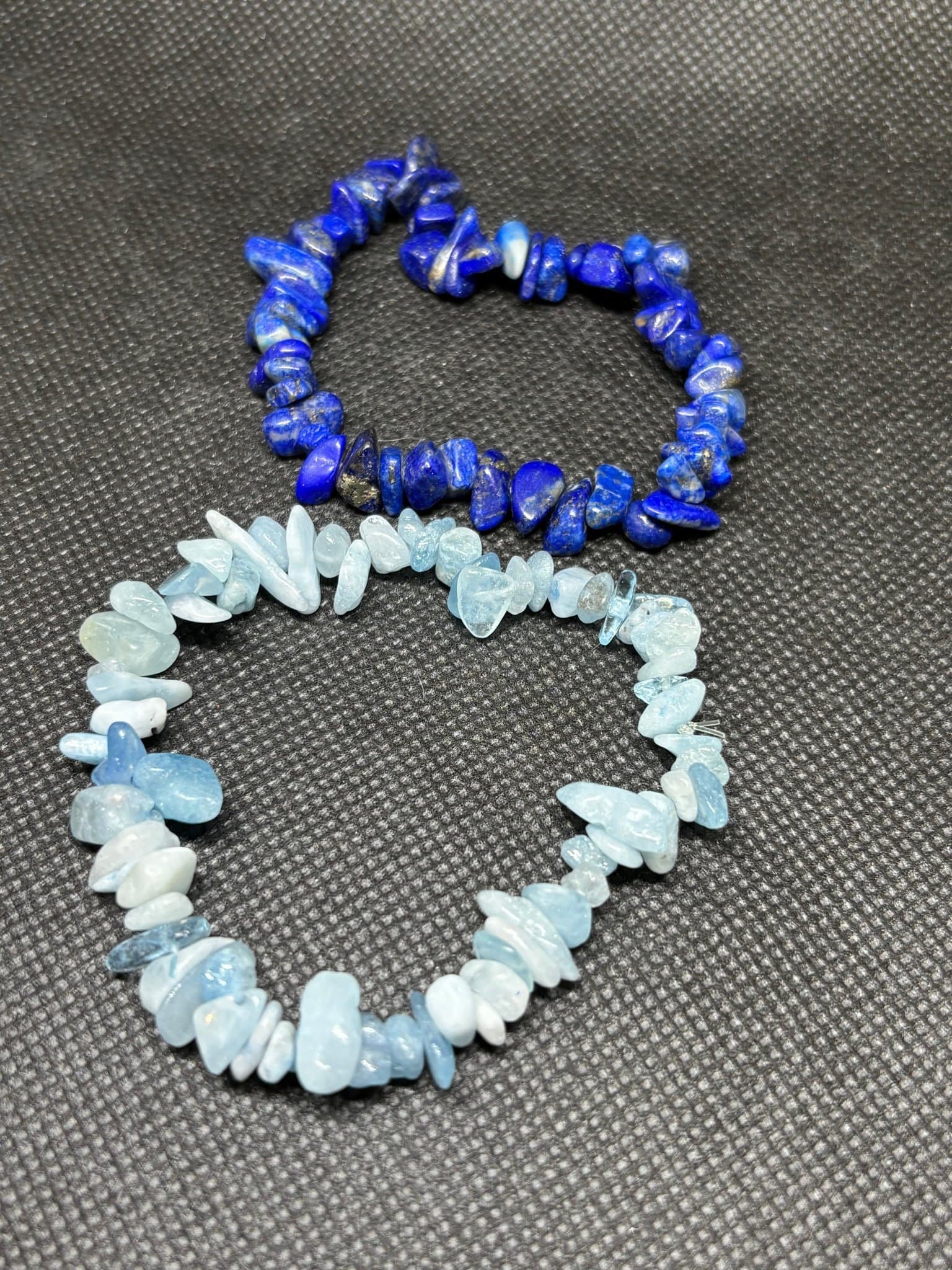 2 armband akvamarin lapis lazuli