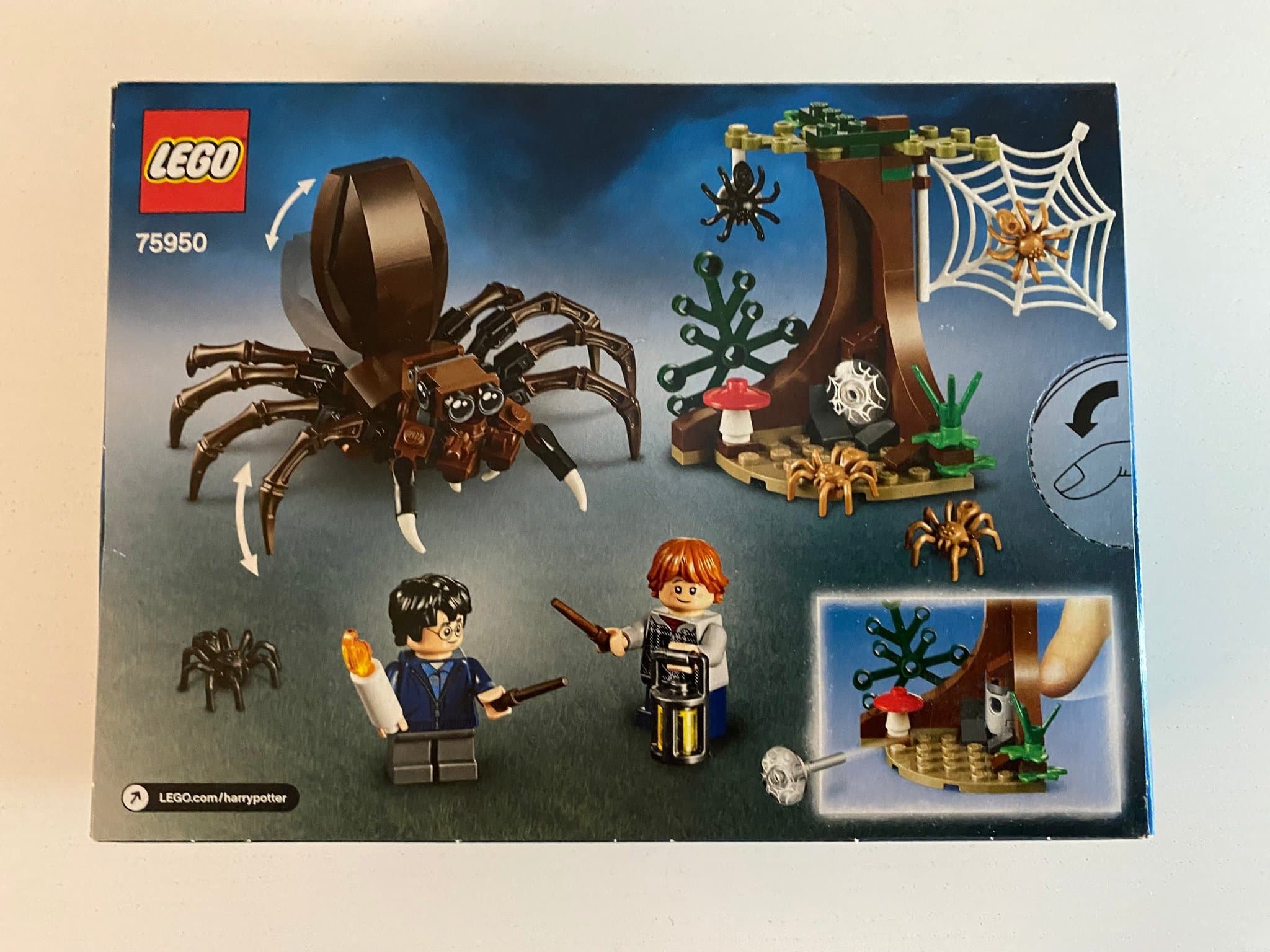 LEGO Harry Potter 75950 Aragog's Lair oöppnad