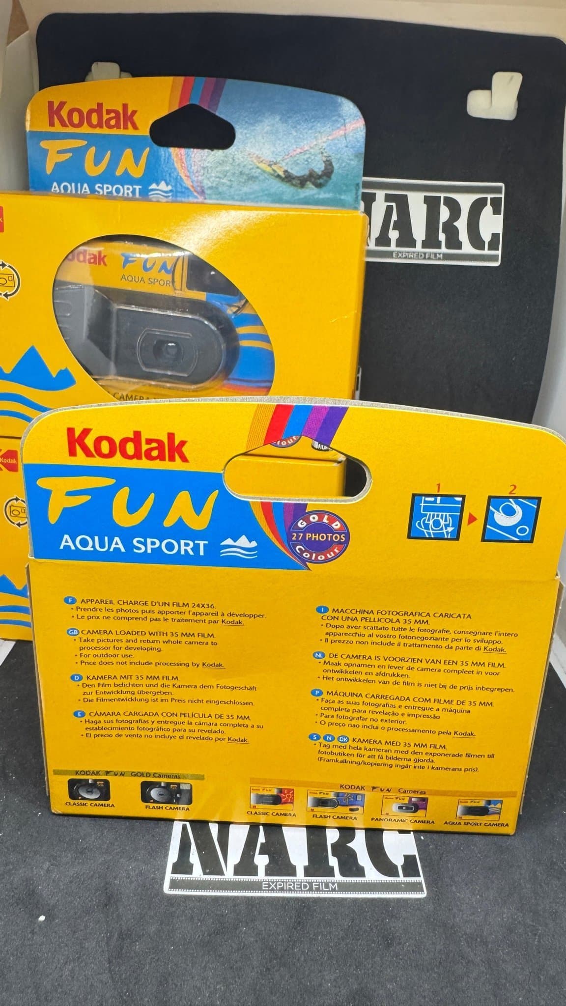 Kodak FUN Aqua Sport Engångskamera 35mm Film Vattentät 3 kameror