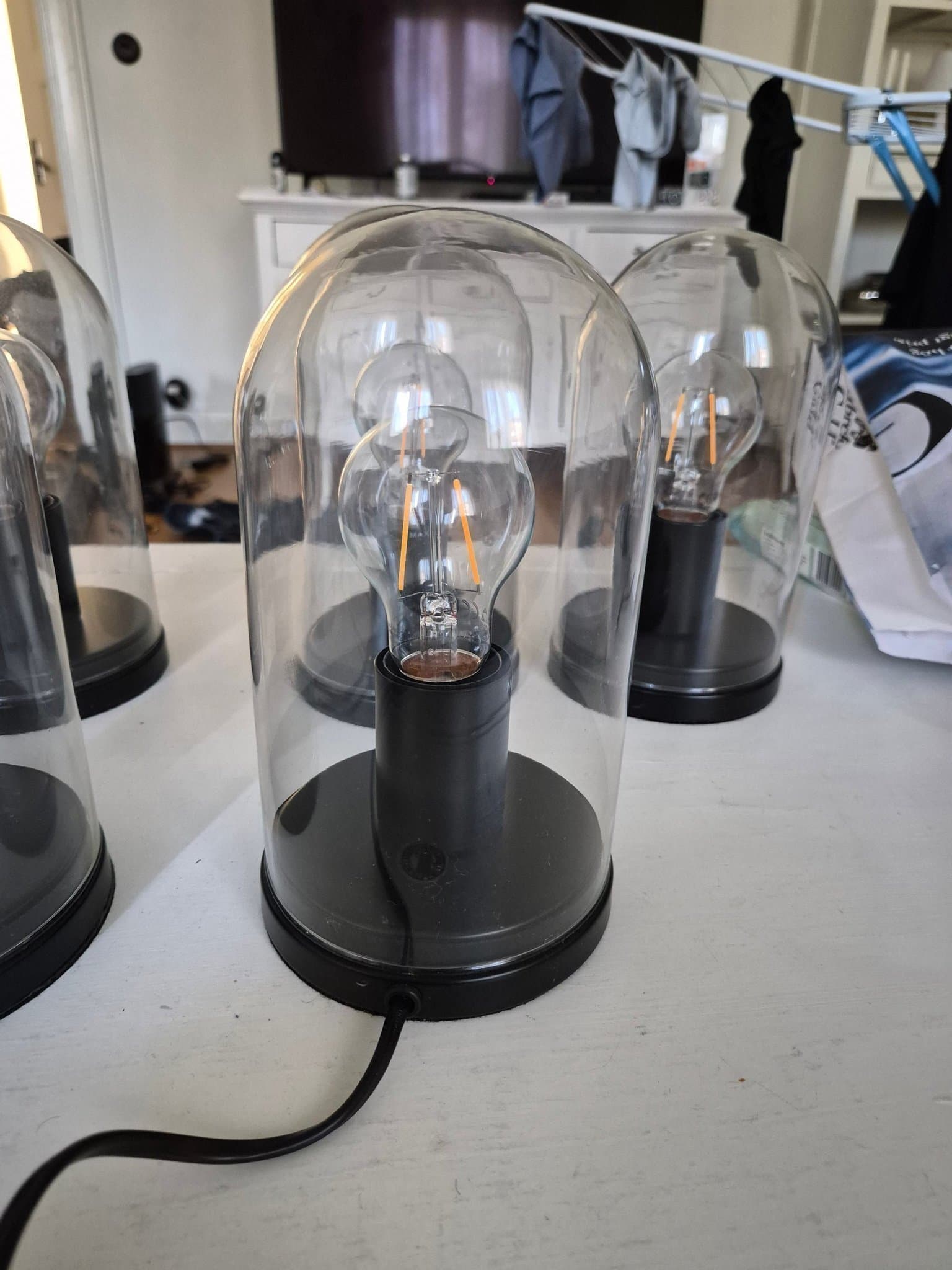 IKEA ROPUDDEN 6 st Bordslampa med glaskupa / Fast pris 299::-