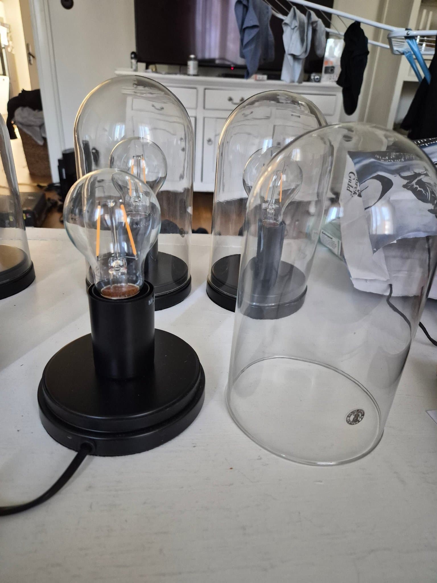 IKEA ROPUDDEN 6 st Bordslampa med glaskupa / Fast pris 299::-