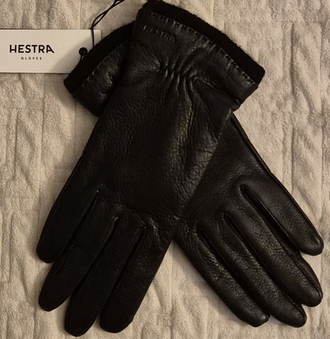 Handskar Design Hestra "Charlotte" Dam Nya Svart Hjortskinn Butiksp 895kr Stl 6