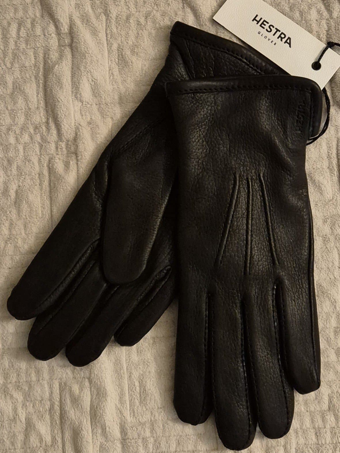 Handskar Design Hestra "Rachel" Dam Nya Svart Hjortskinn Butiksp 895kr Stl 7,5