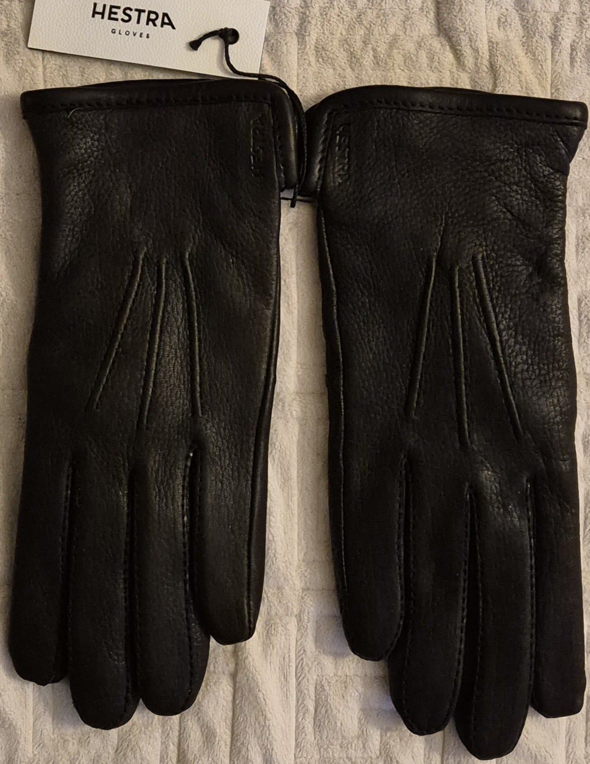 Handskar Design Hestra "Rachel" Dam Nya Svart Hjortskinn Butikspris 895kr Stl 7