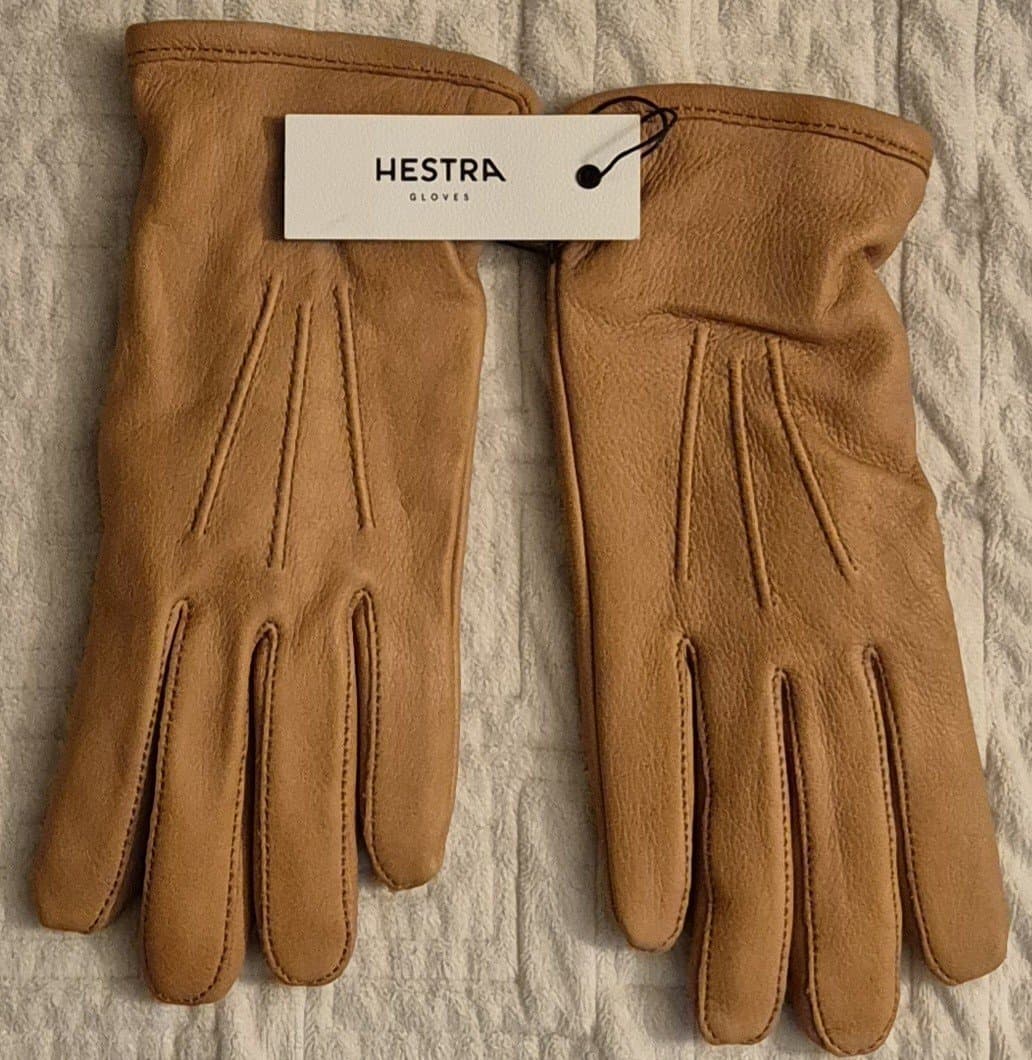 Handskar Design Hestra "Rachel" Dam Nya Kork Hjortskinn Butikspris 895kr Stl 7