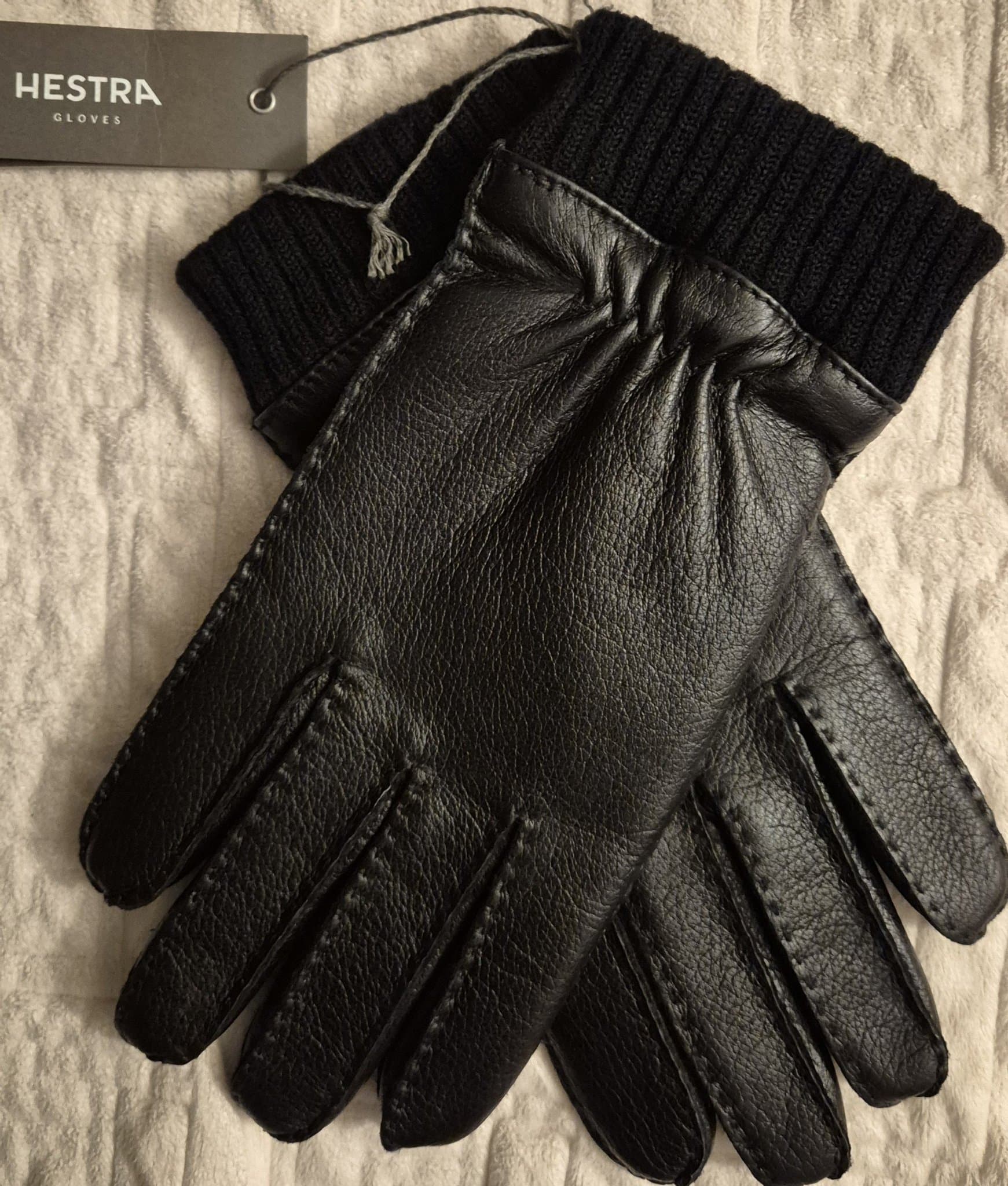Handskar Design Hestra Vale Svarta Nya Scandinavisk älg skinn Butikspris 1100kr