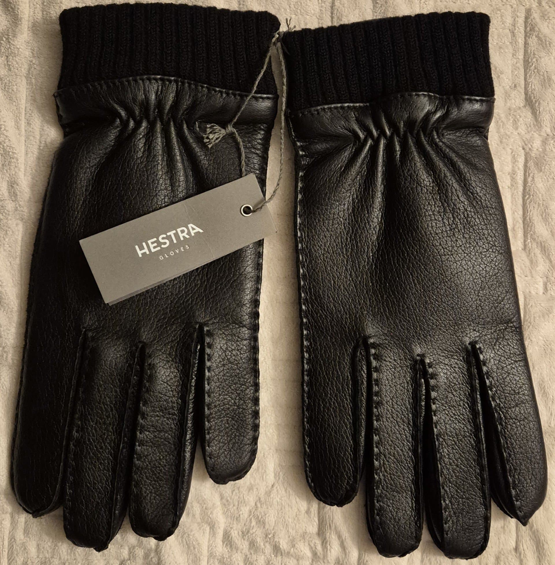 Handskar Design Hestra Vale Svarta Nya Scandinavisk älg skinn Butikspris 1100kr