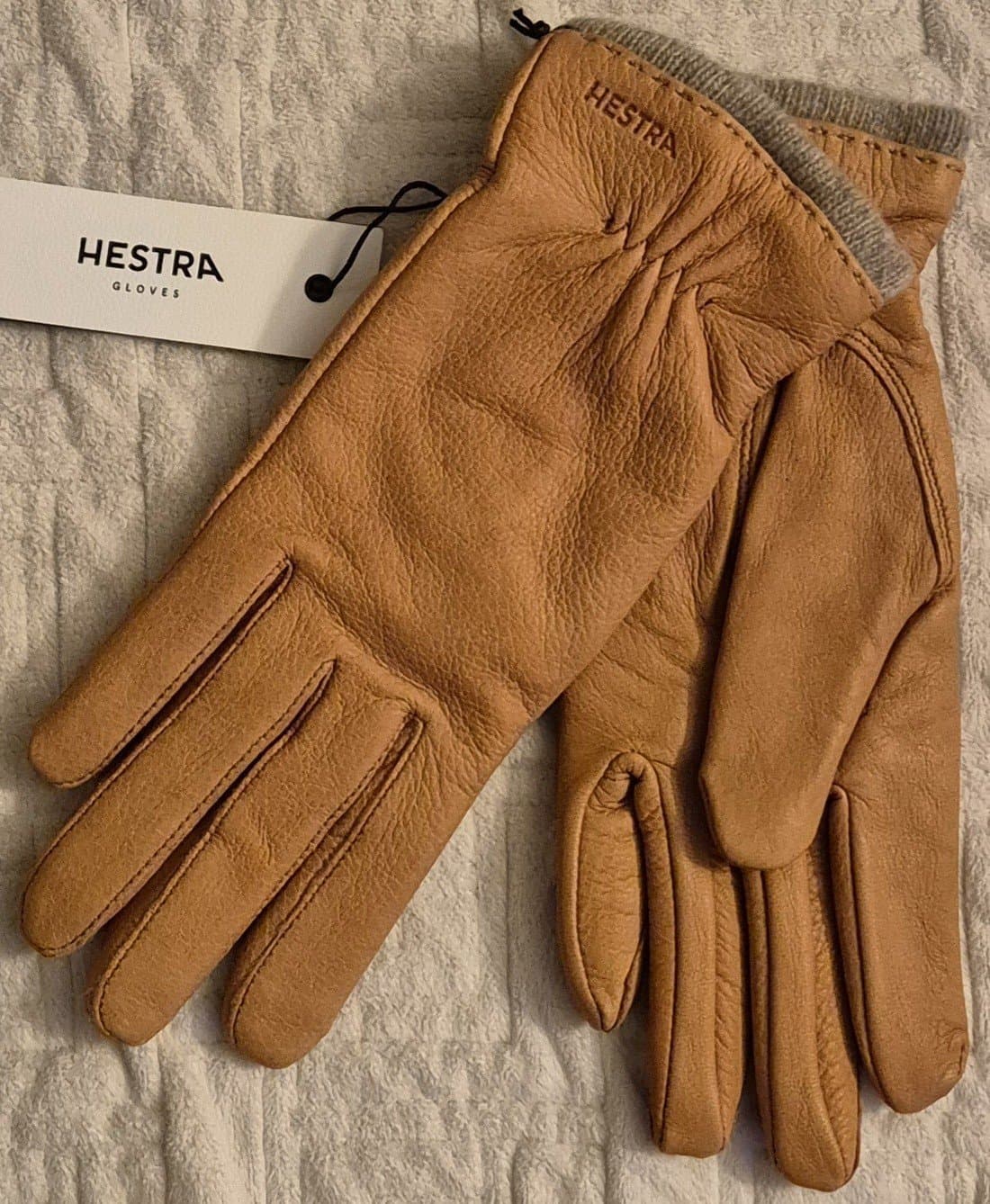 Handskar Design Hestra Charlotte Dam Nya Kork Hjortskinn Butikspris 895kr Stl 8