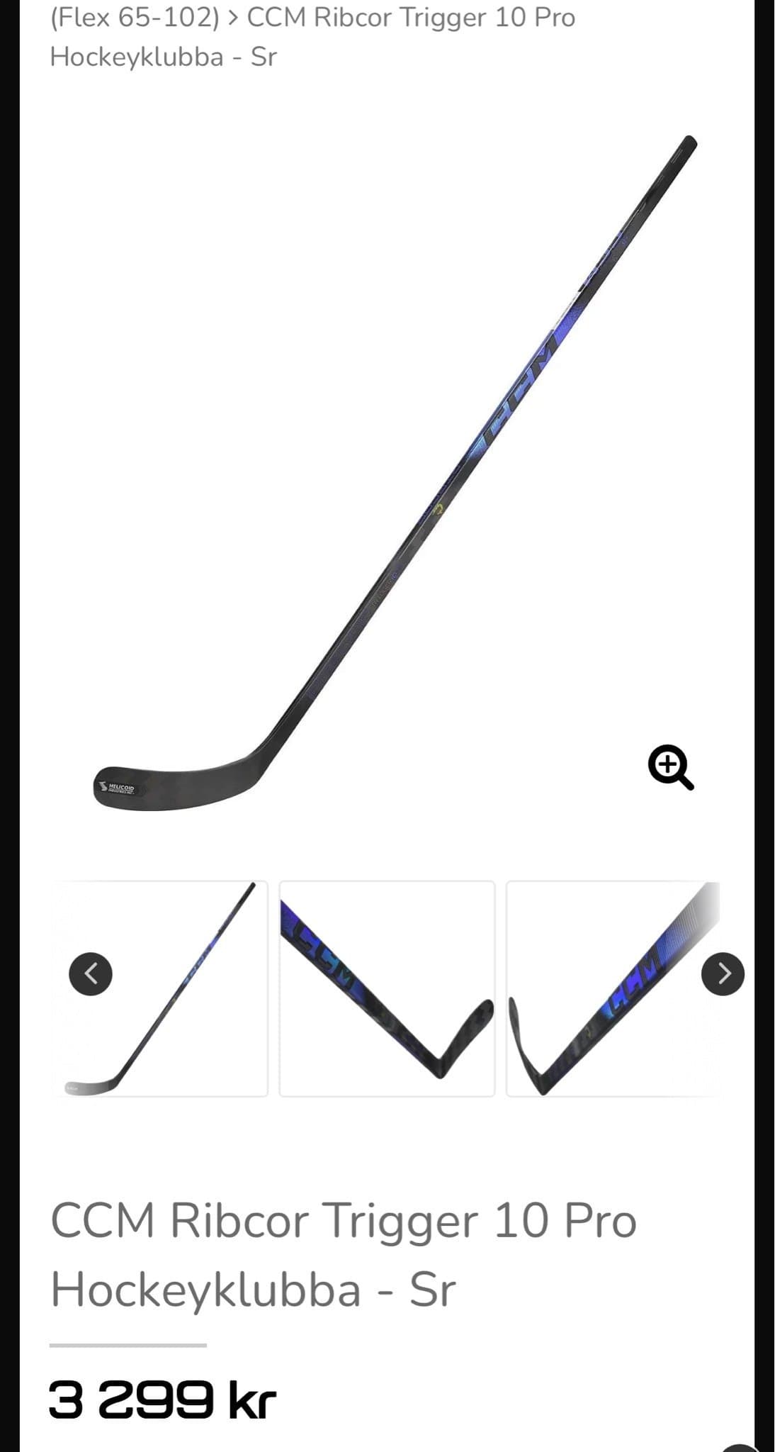 CCM Ribcor Trigger 10 Pro Hockeyklubba - Sr