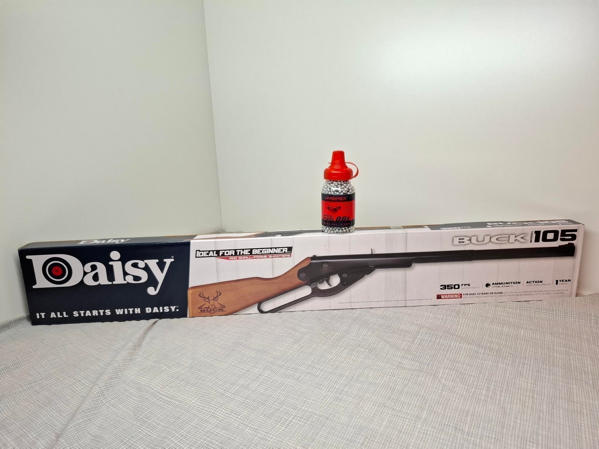Luftgevär Daisy 105 Buck + Umarex stålrundkulor 4,5 mm