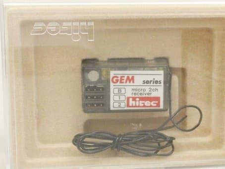 Hitec GEM Series B micro 2ch receiver, en radiostyrningsmottagare avsedd för mod