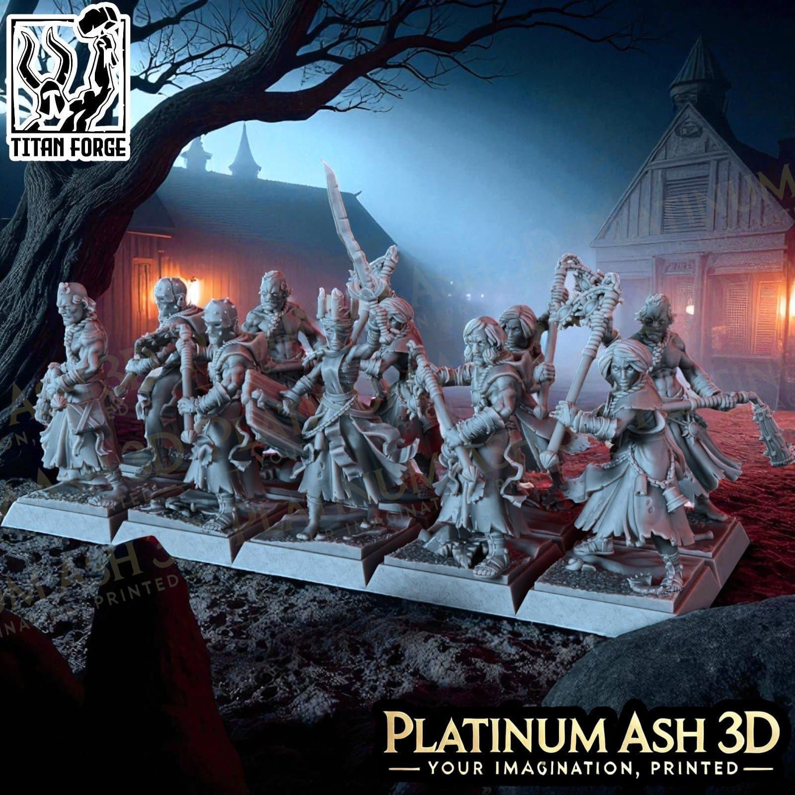 Trench Cultists (x10) – Fantasy – Grimdark – Cultist – Zealots – D&D – NPC