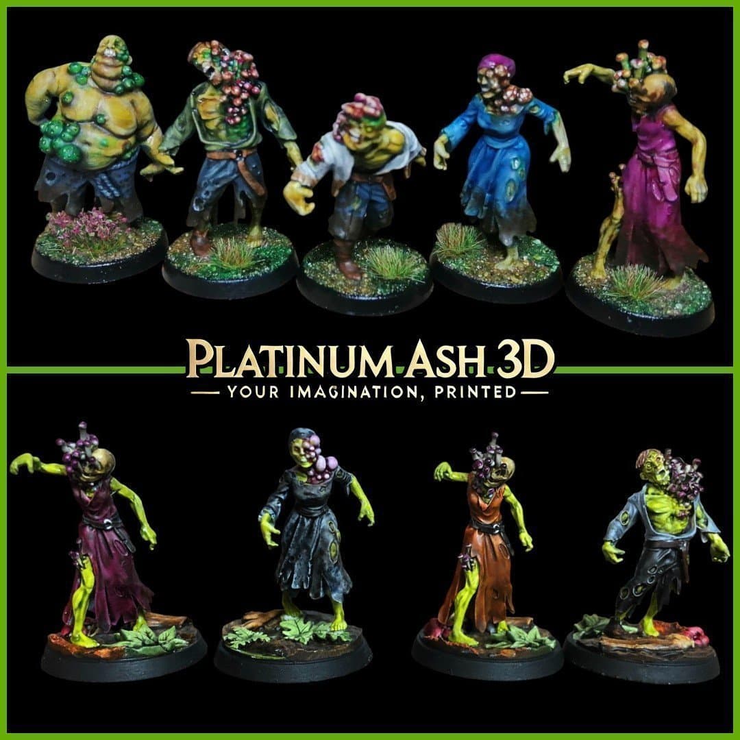 Shroom Zombies – 5 Plague Undead – Fantasy – D&D – Pathfinder – NPC – Monsters