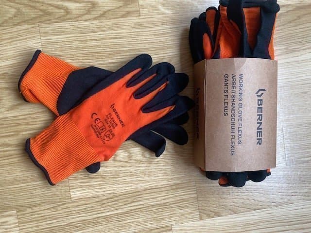 Arbetshandske Flexus EN 420, EN 388 BERNER 12 par storlek 9