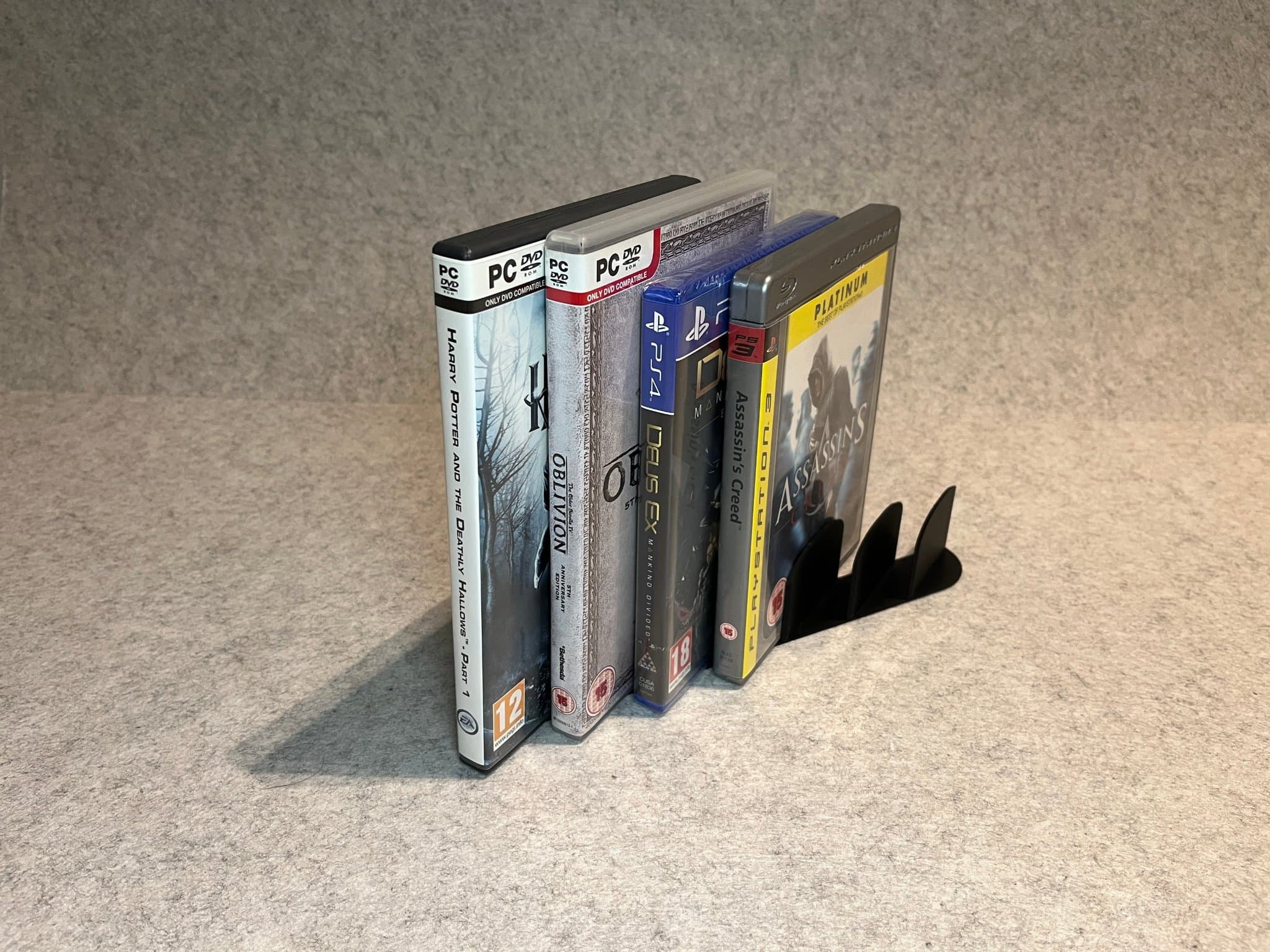 Display ställ för 6 spel till Xbox, PlayStation, Wii, 3DS eller PC