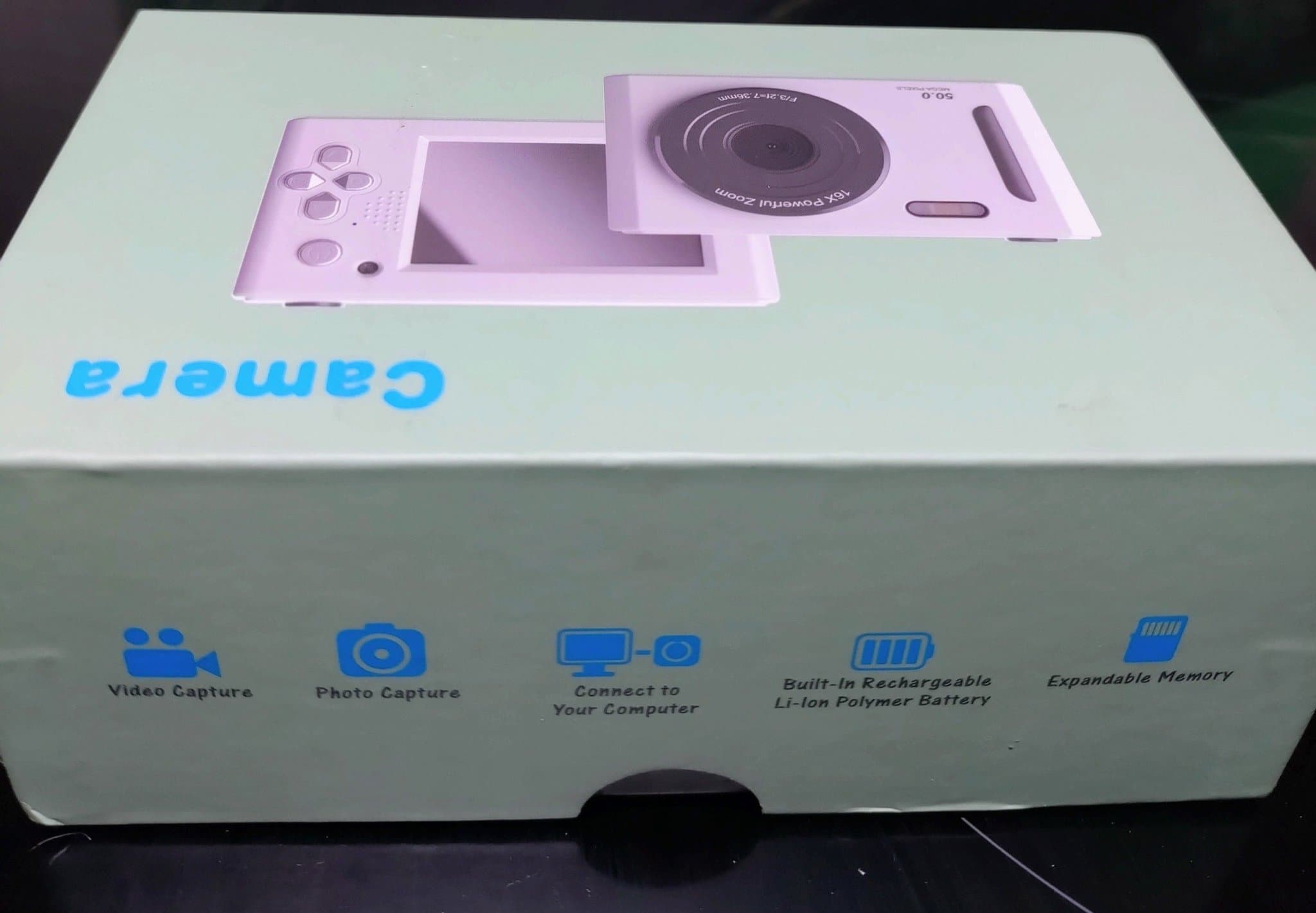 Digitalkamera med 16x zoom