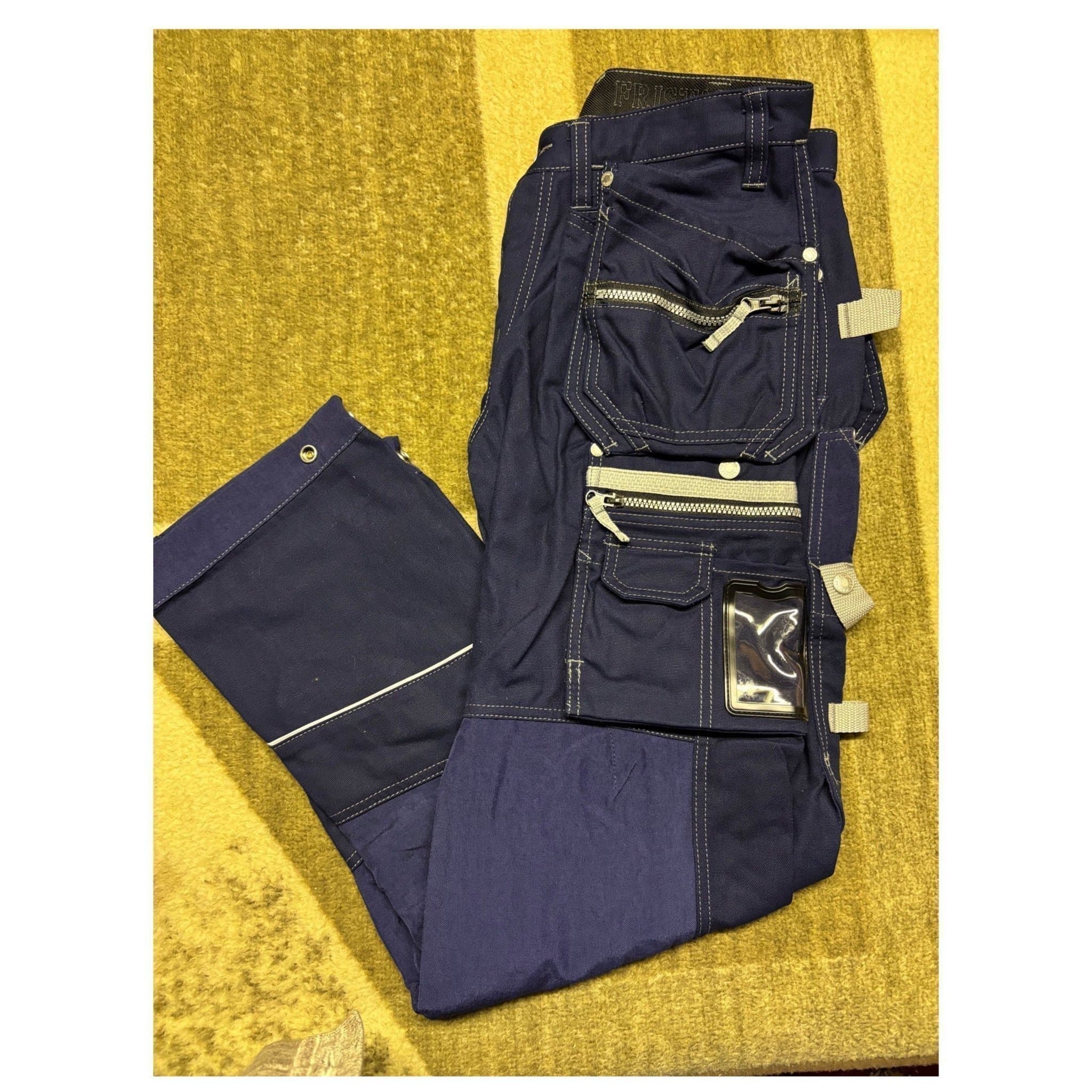 Fristads Kansas blåa arbetsbyxor, storlek C46