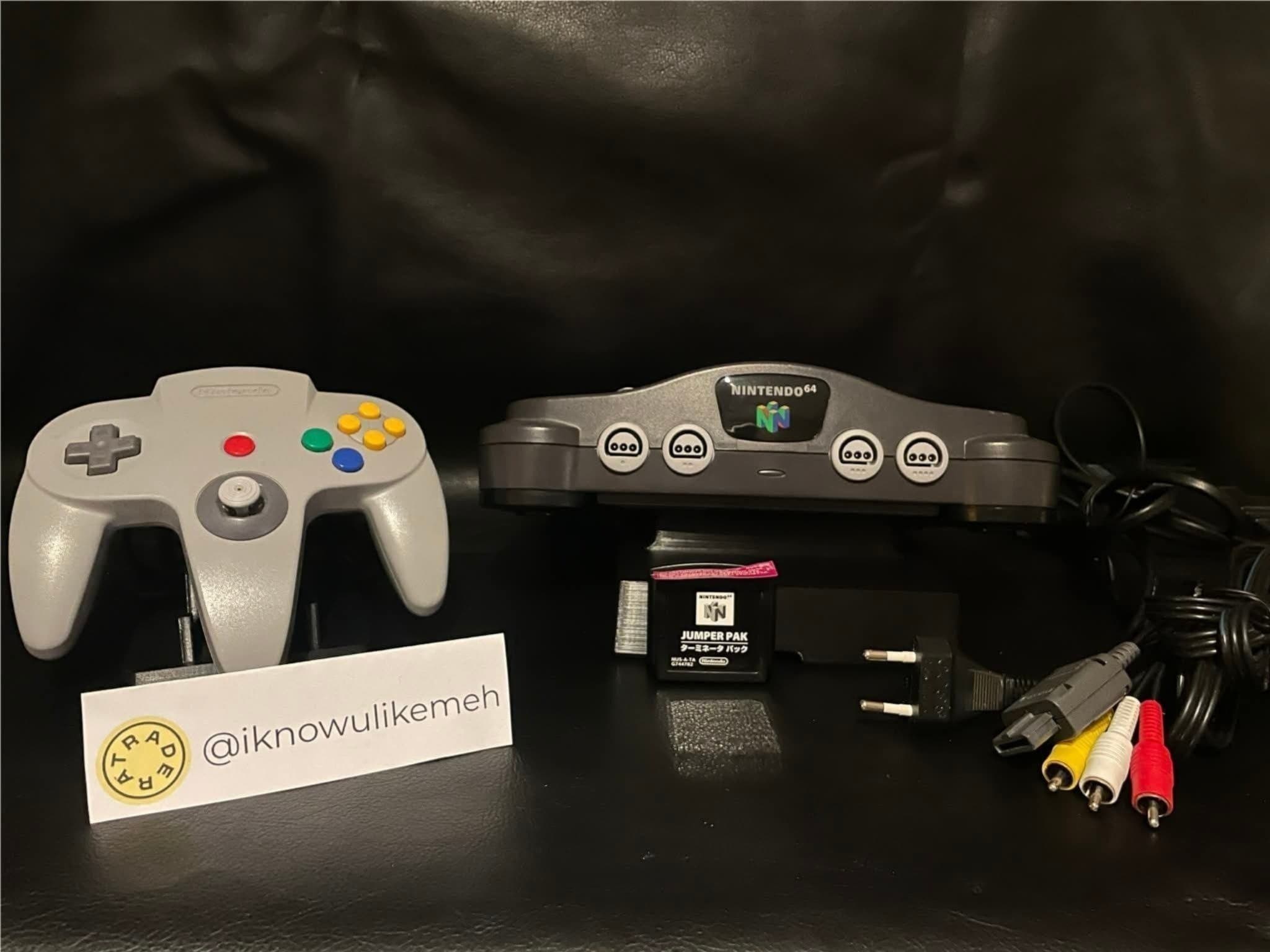 Nintendo 64 konsol med tillbehör (N64) - Komplett ( Utan box ).