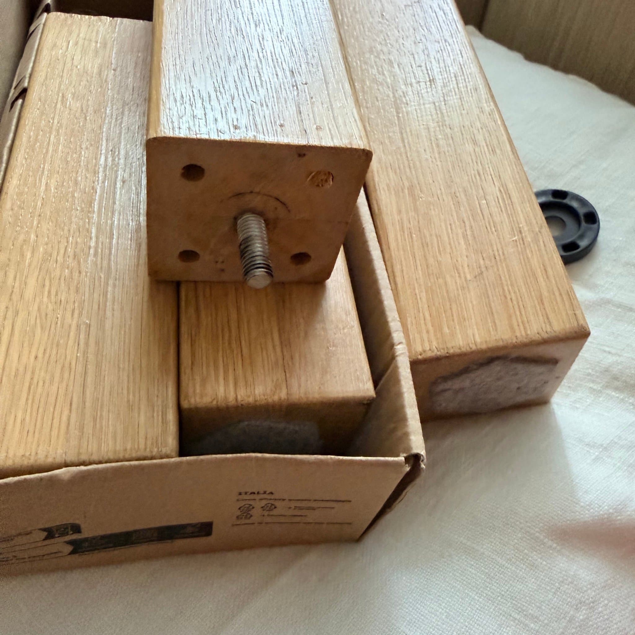 Sängben i ek IKEA 20 cm