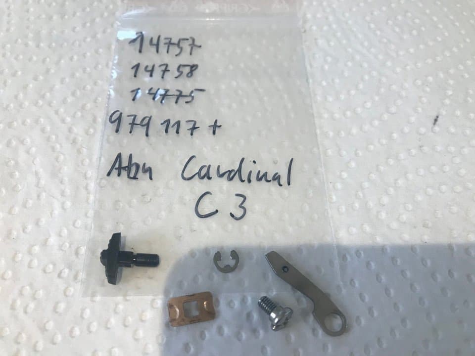 reservdel ABU Garcia Cardinal C3, här: 14757,14758,14775 repairkit anti reverse
