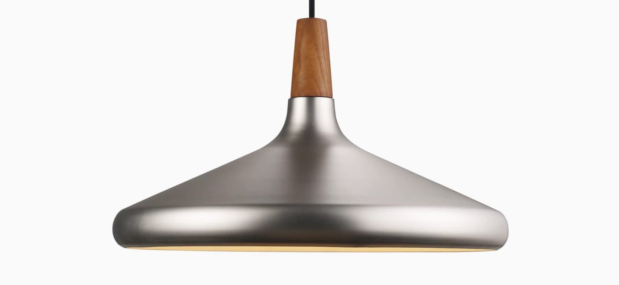 Taklampa i borstad metall och trä Nordlux NORI 39