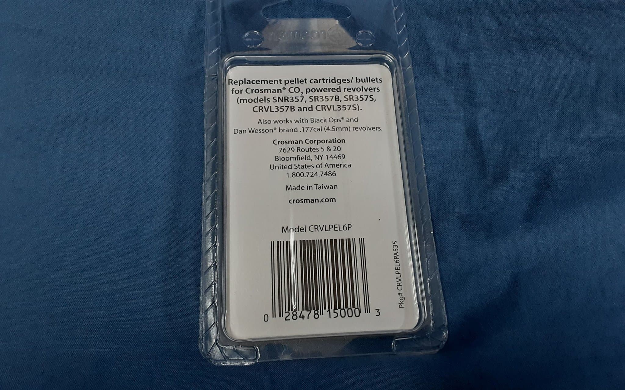 Ersättningspatroner för Crosman CO2-revolvrar. Diabol , BB.