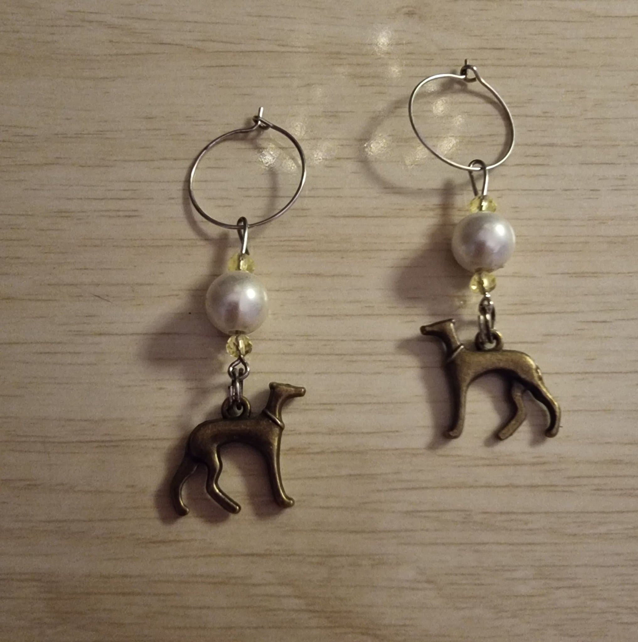 Örhängen / Vinthund / Bronsfärgad