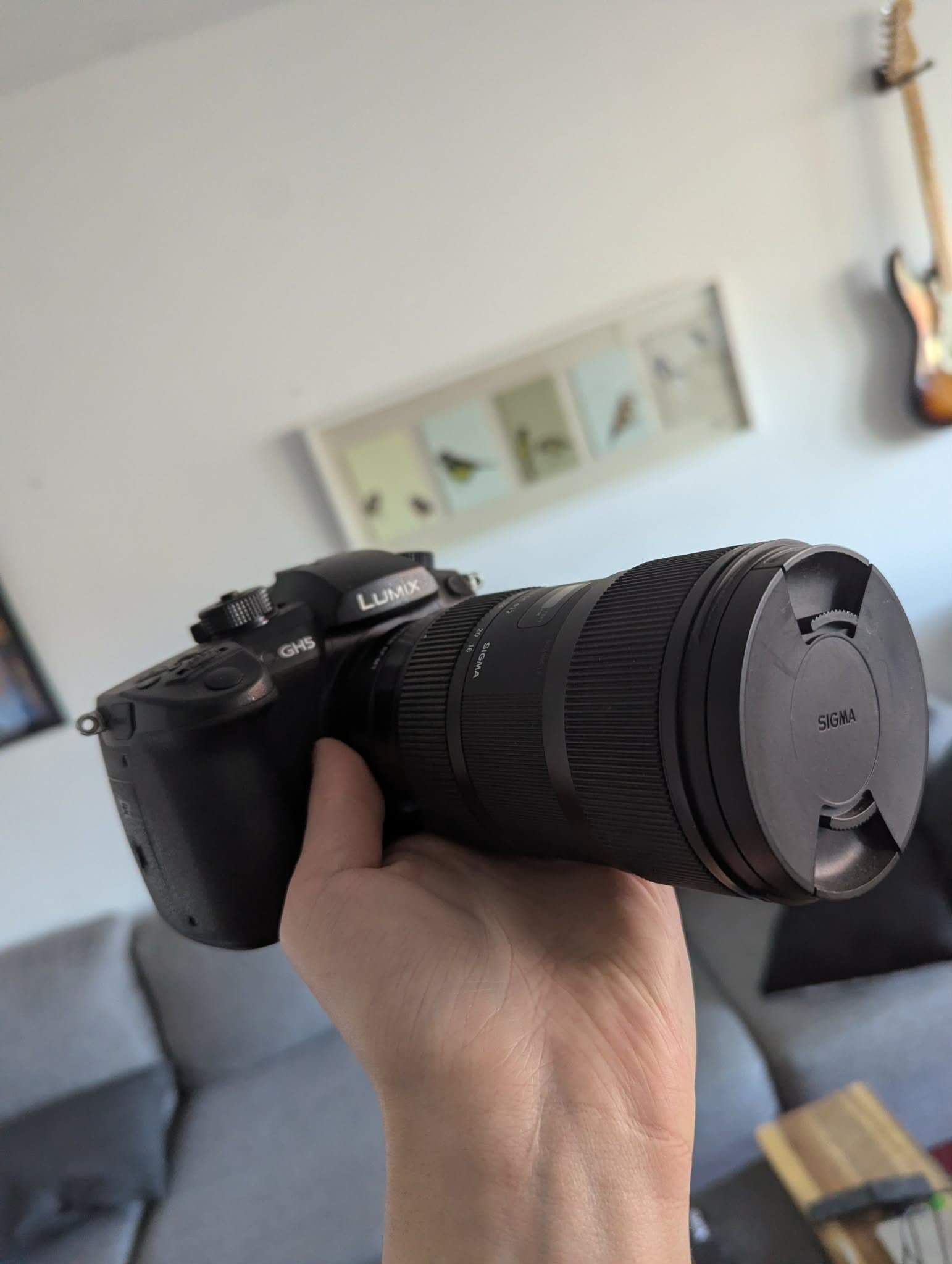 Panasonic Lumix GH5 med Sigma 18-35mm f/1.8 DC (Samt massor av tillbehör.)