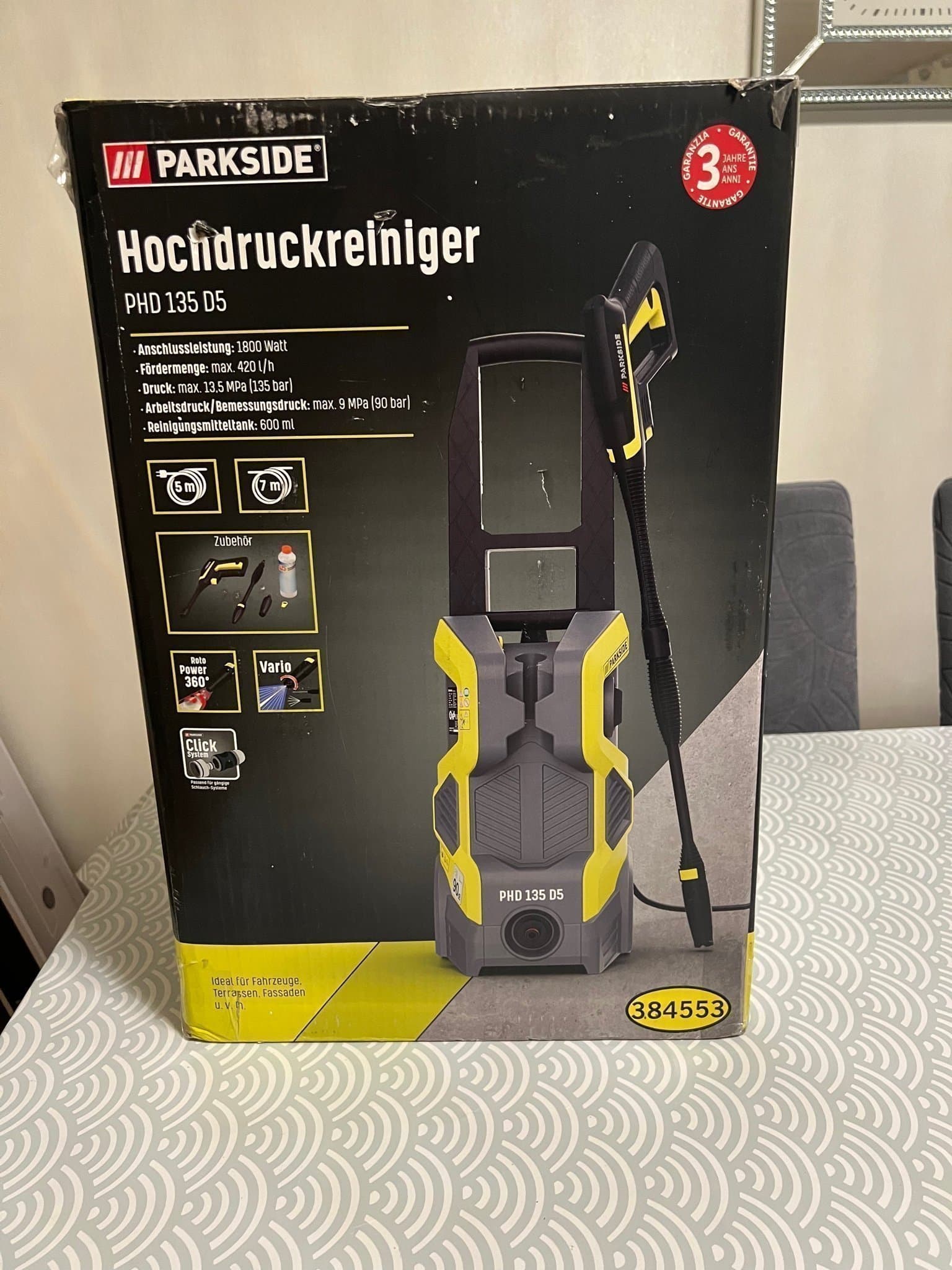 Parkside Högtryckstvätt PHD 135 D5