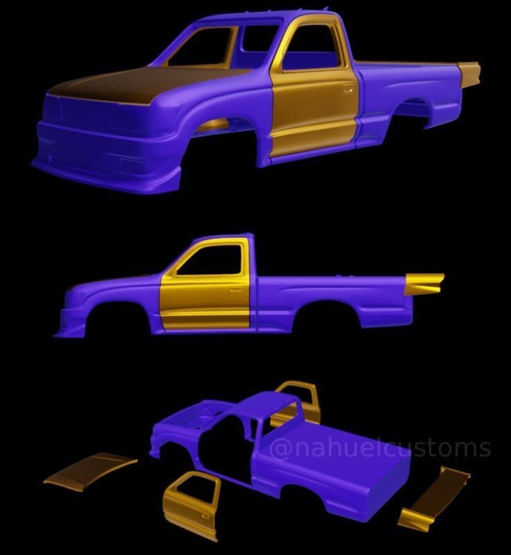 DRAG TACOMA Dragrace kaross 1/25