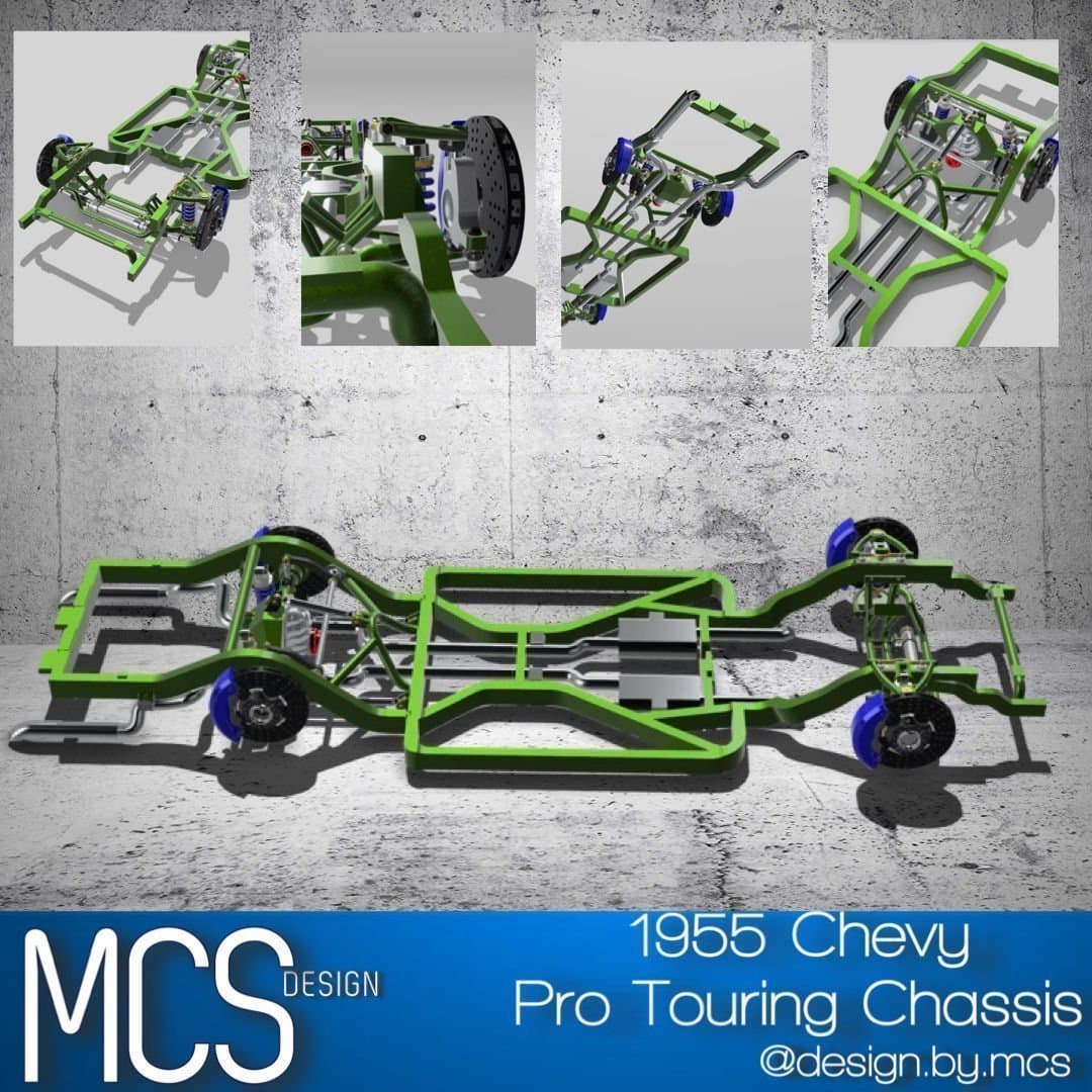 AMT 1/25 1955 Chevy Bel Air Pro Touring Chassi