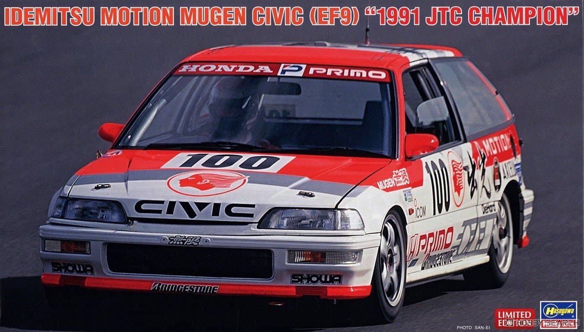 Hasegawa 1/24 Idemitsu MOTION Mugen Civic (EF9) `1991 JTC Champion`