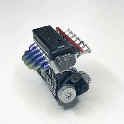 1/24 BMW E46 M3 Engine 2 versions SS4B32 ITB eller TwinTurbo