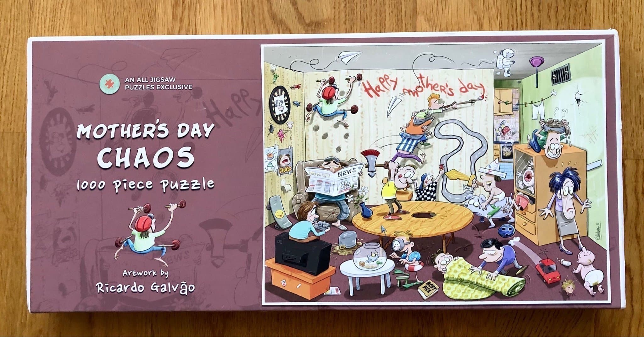 Pussel köpt från USA ”Mother’s Day Chaos” 1000 bitar - Nyskick