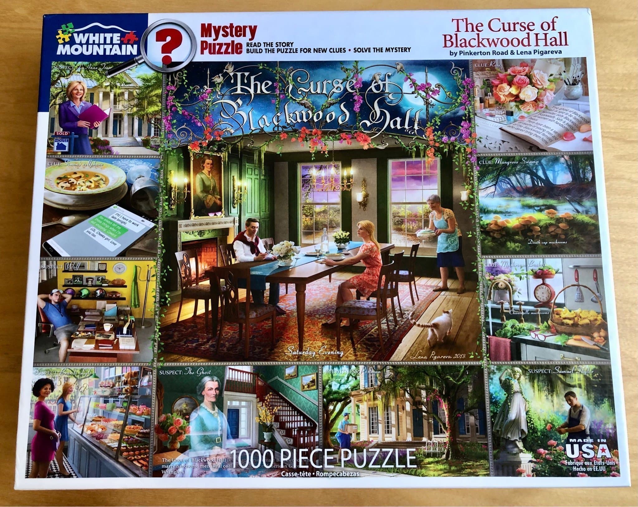 Mystery Pussel köpt från USA ”Lägg pusslet o lös gåtan”, 1000 bitar