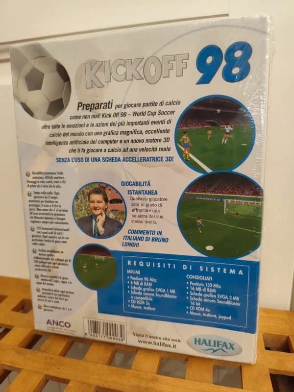 Kick Off 98 World Cup Soccer PC CD-ROM big box ITALIAN