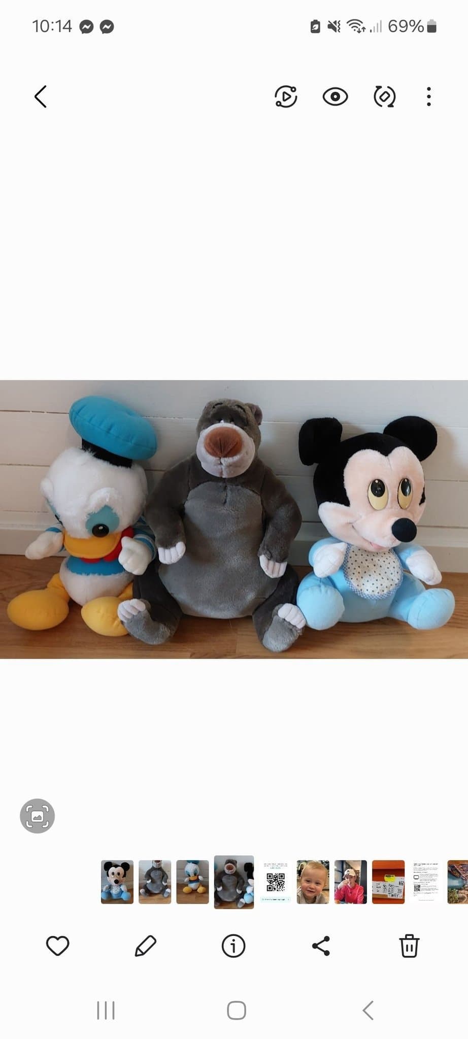 Mjukdjur: Musse Pigg, Baloo och Kalle Anka