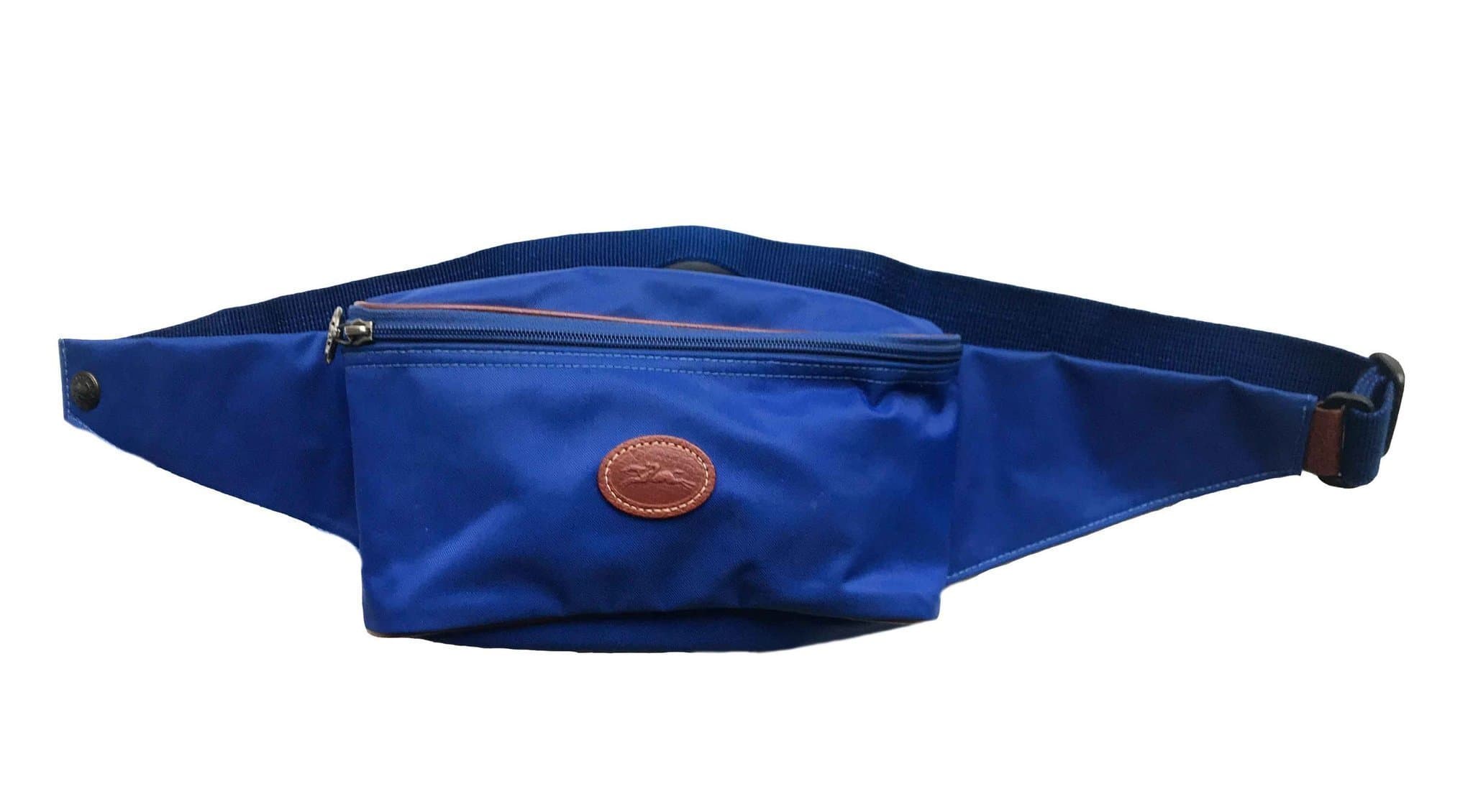 Genuine Longchamp waist or crossbody bum bag blue