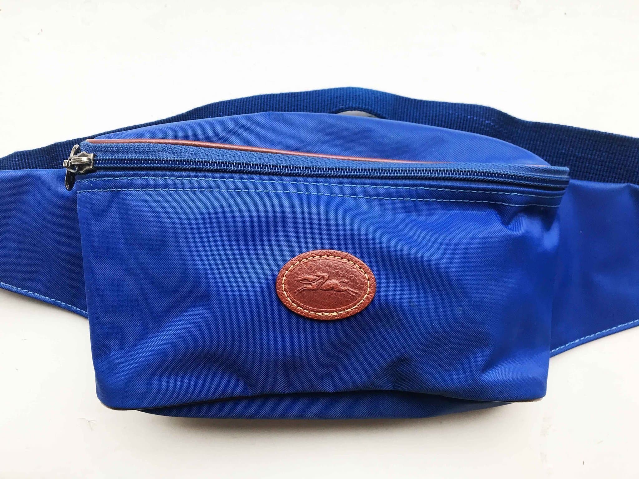 Genuine Longchamp waist or crossbody bum bag blue