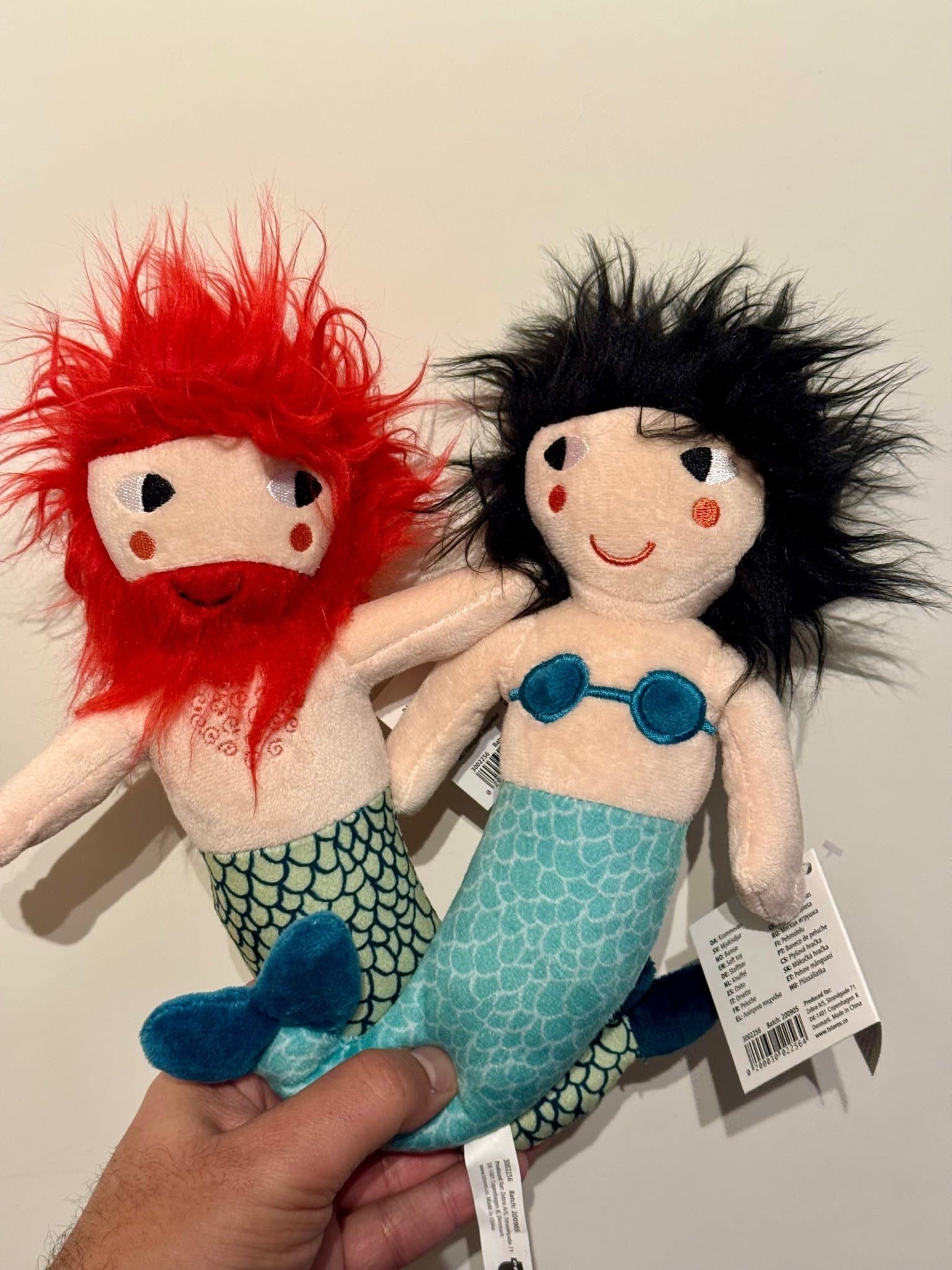 Mermaid & Merman plushy couple