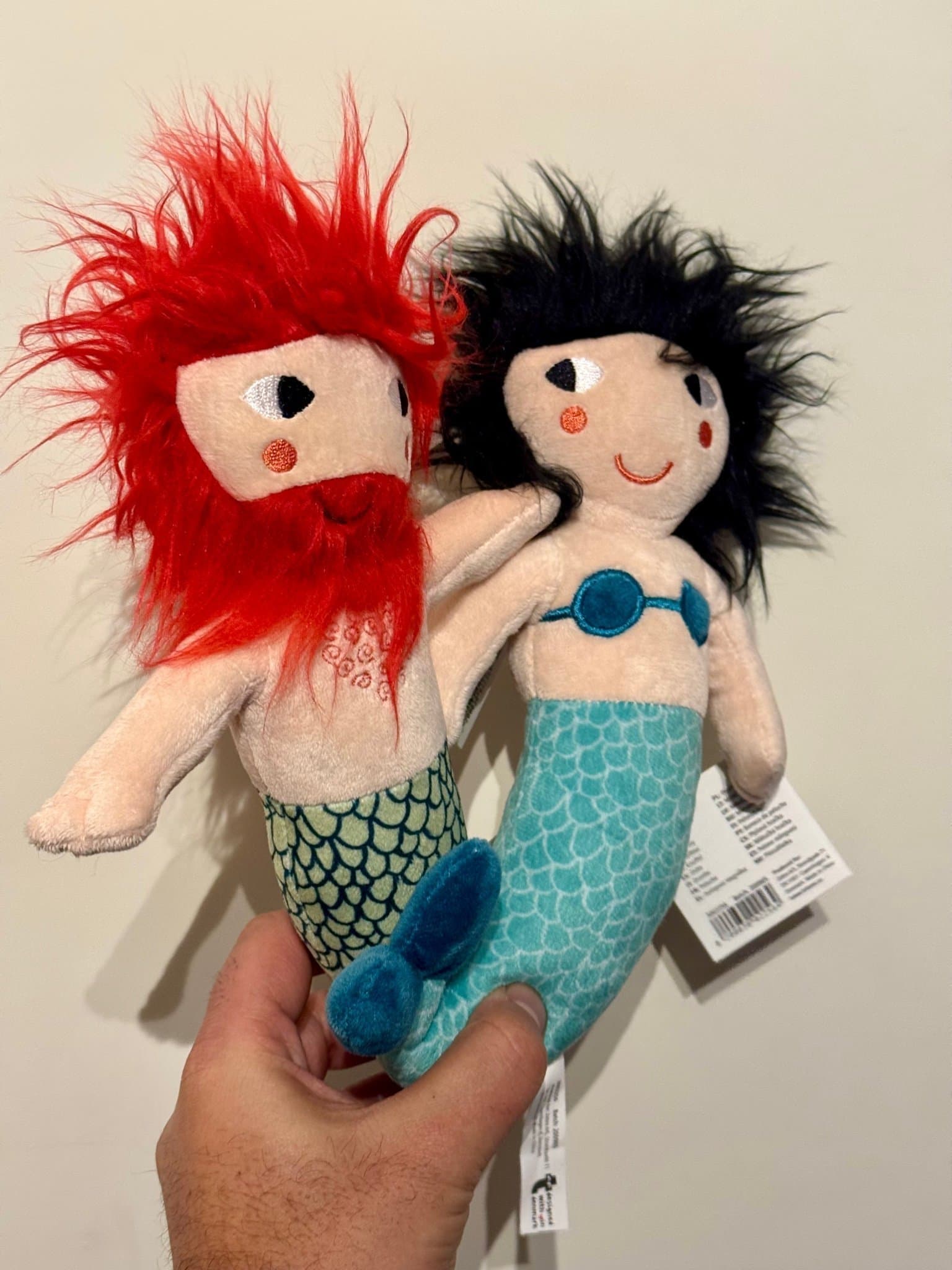 Mermaid & Merman plushy couple