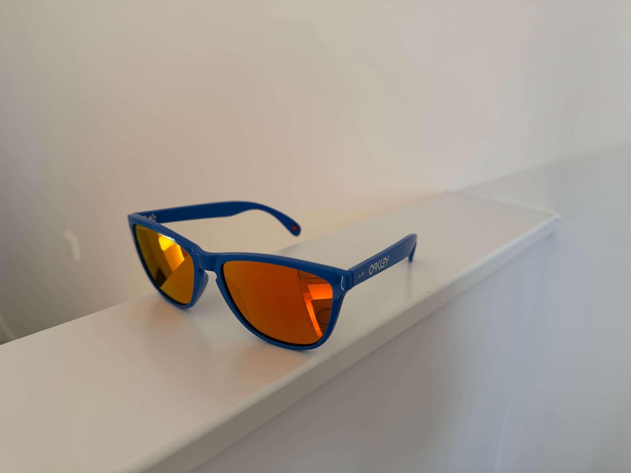 Oakley Frogskins Solglasögon Blå med Orange Spegelglas