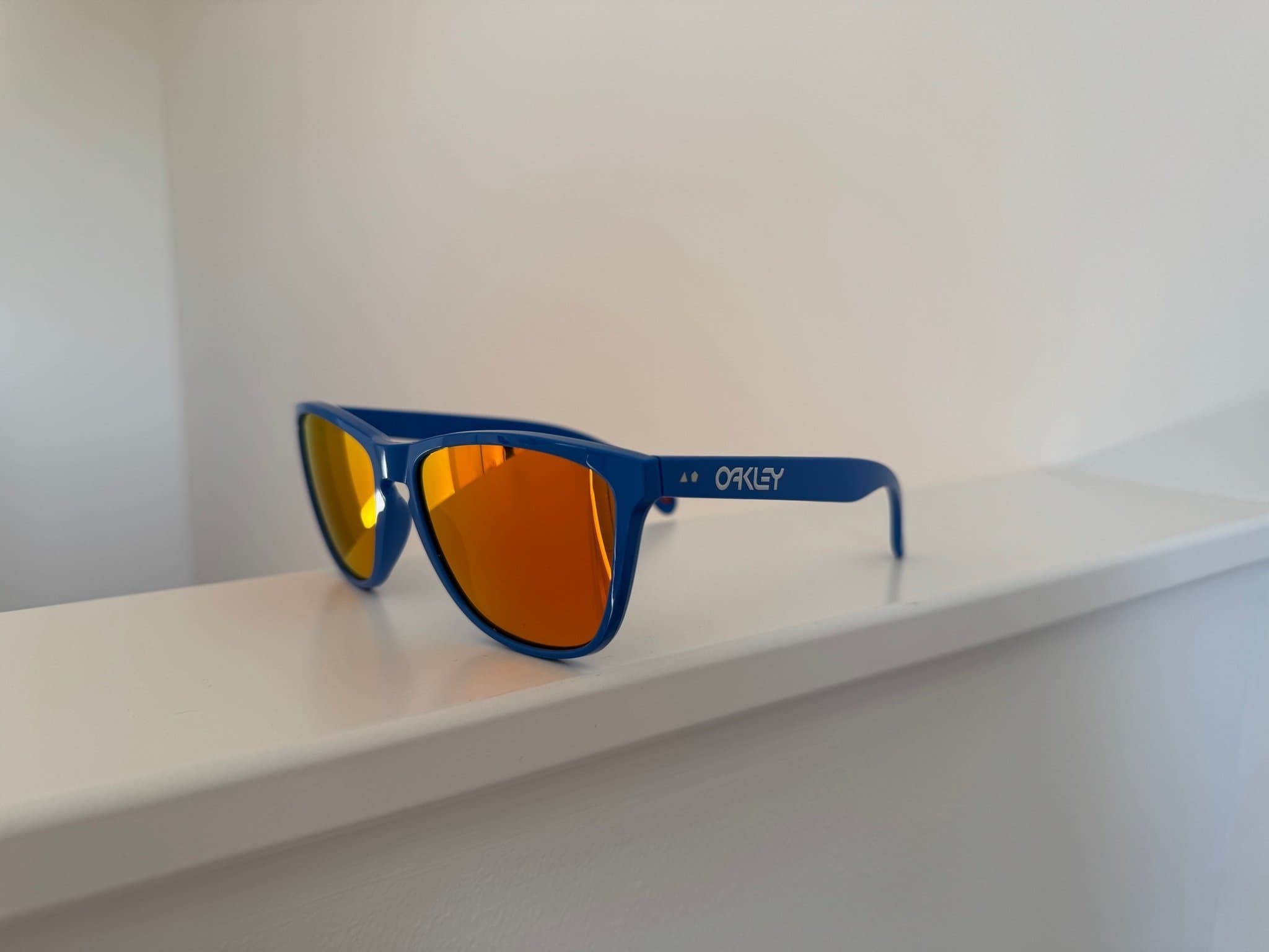 Oakley Frogskins Solglasögon Blå med Orange Spegelglas