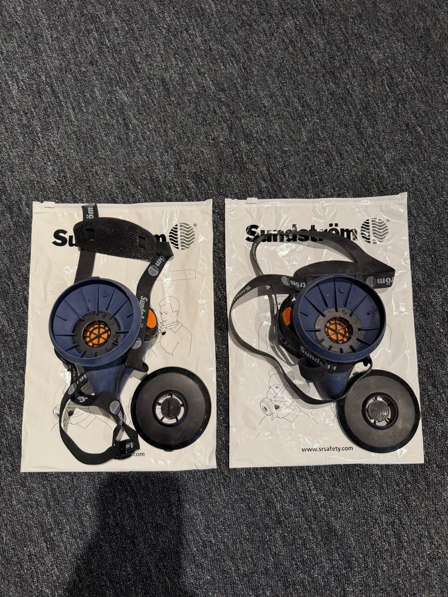 2st Sundström halvmasker SR 100, Storlek M/L, Partikelfilter SR 510 P3 R