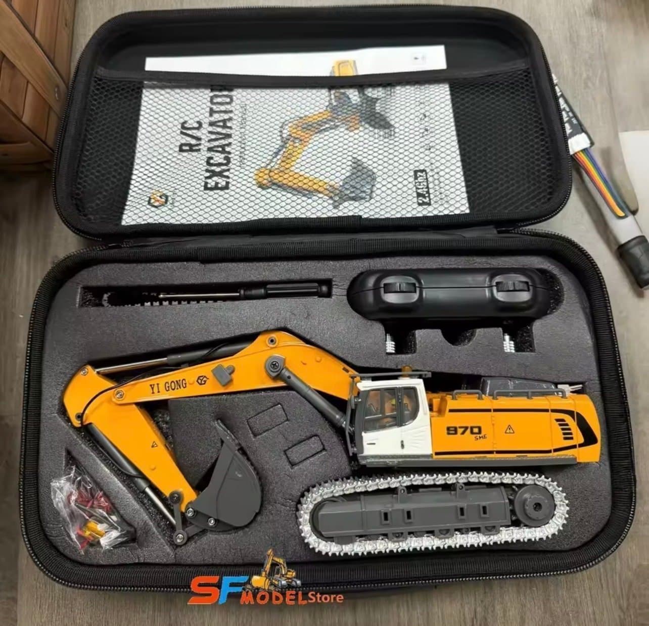 Exklusiv R/C Grävmaskin 970 SME – Alloy Engineering Vehicle (Nyskick!)