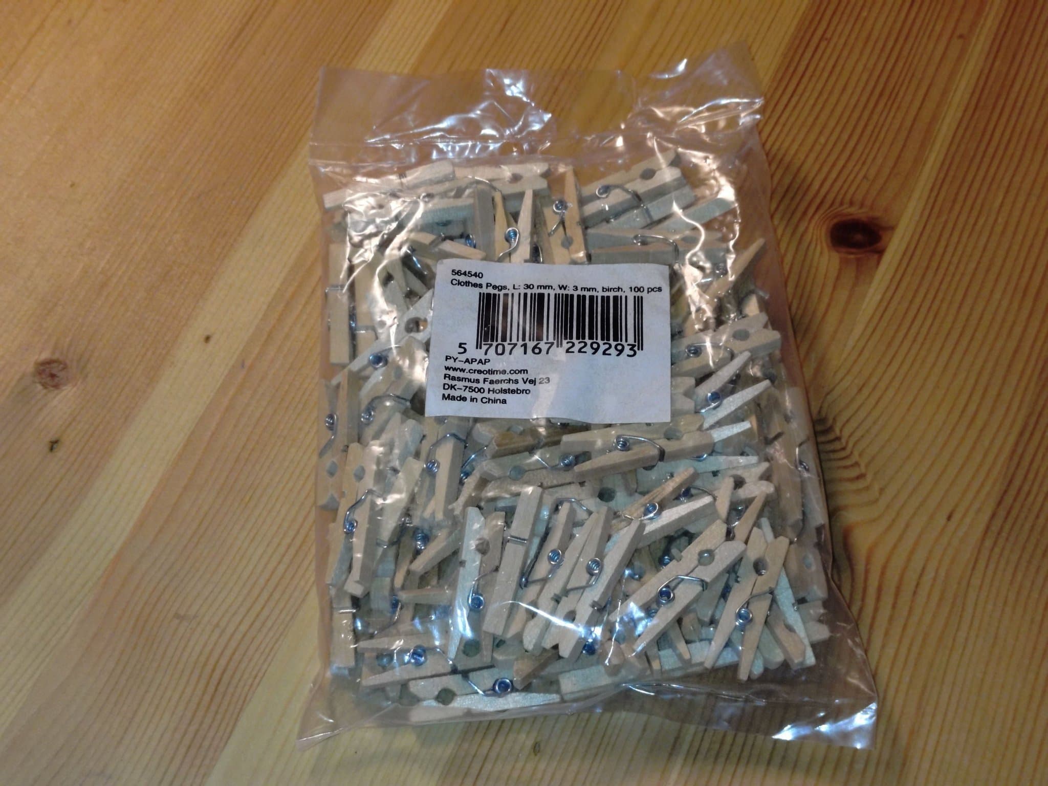 100st Nya mini Klädnypor av trä till pyssel