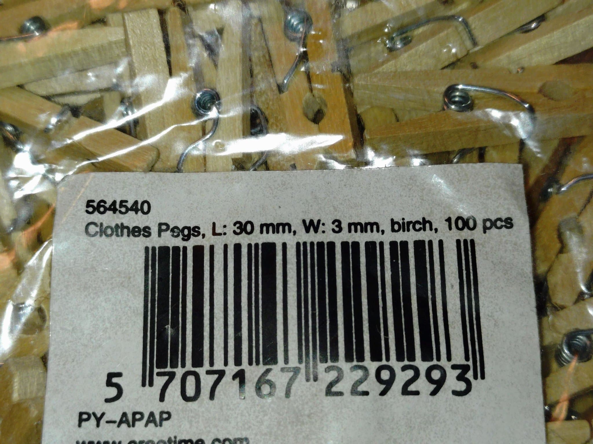 100st Nya mini Klädnypor av trä till pyssel