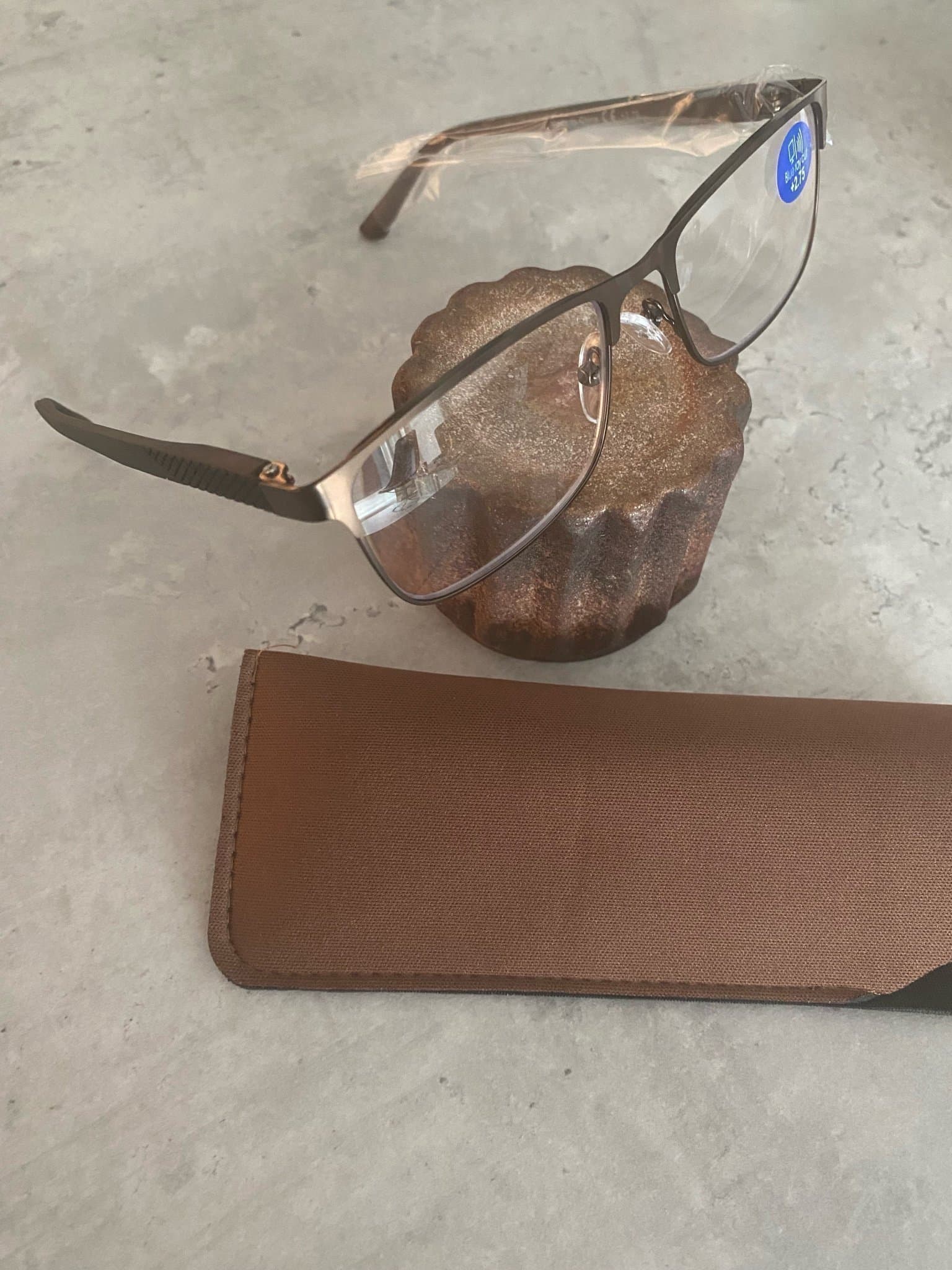 Läsglasögon metallram kvalitet glasögon styrka 2,75 NYA!