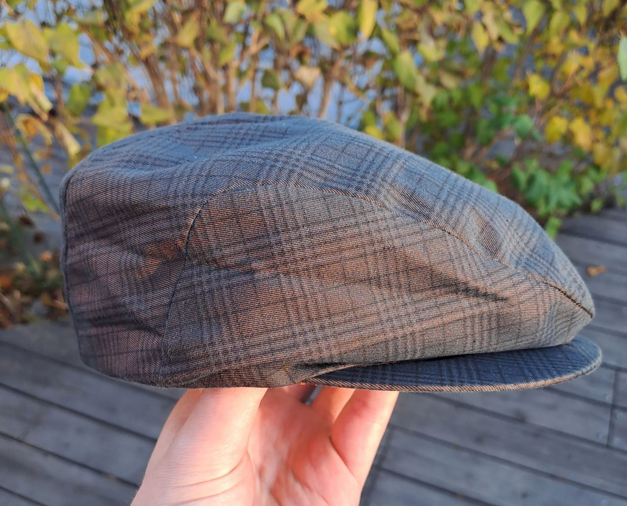 DEADSTOCK SEMI-ANTIK 50-TAL Keps gubbkeps flat cap WIGÉNS strl 55